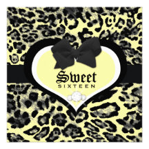 311 Wild at Heart Sweet Sixteen | Quinceanera Custom Invitations