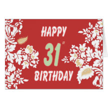 31st birthday greeting card