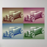 32 Hot Rod Vintage Colours Design Posters