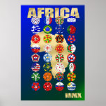 32 Qualifying countries for South Africa 2010 MMX Print