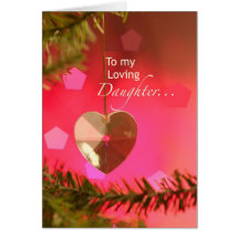 3401 Daughter Heart on Tree Christmas Card
