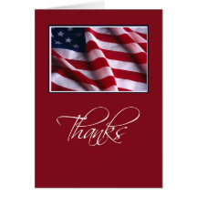 3436 Patriotic Thanks Red Card