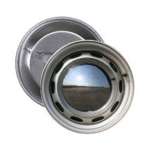 356 Steel Wheel with Reflecting Chrome Hubcap Pin