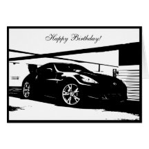 370Z car themed Birthday Card