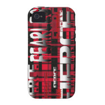 38.Red and Black Plaid Fearless Fierce iPhone 4 Covers
