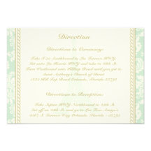 3.5 x 5 Direction Card Damask Paris