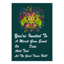 3.5" x 5" Portrait Party Time Creatives Custom Invitation