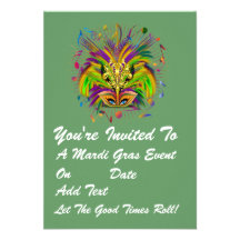 3.5" x 5" Portrait Party Time Creatives Custom Invitations
