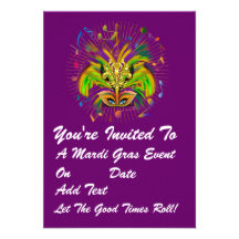 3.5" x 5" Portrait Party Time Creatives Custom Invitations