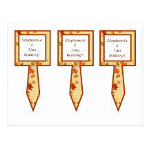 3 Cup Cake Picks Foliage Branch Post Card