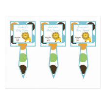 3 Cup Cake Picks Jungle King Lion Safari Zoo Anima Postcard