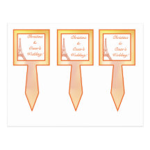 3 Cup Cake Picks Paris Peach Postcards