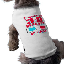 3-D Glasses Pet T Shirt