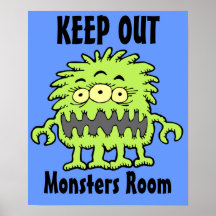 3 Eyed Mongo Monster Door Poster