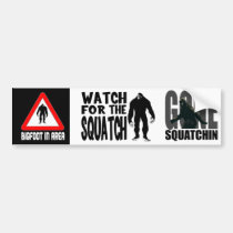 3-in-1 mini Bumper Stickers! Squatch or Bigfoot bumper stickers