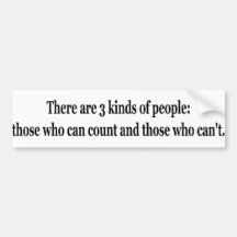 3 Kinds Of People Bumper Sticker