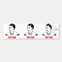 3 Not Bad - Michelle Obama Bumper Sticker