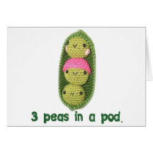3 Peas in a Pod Greeting Card