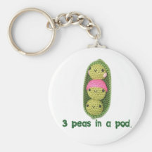 3 Peas in a Pod Key Chain