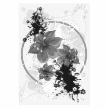 3 Pretty Flowers - B&W Infrared Acrylic Cut Out