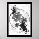 3 Pretty Flowers - B&W Infrared Print