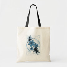 3 Pretty Flowers - Blue Bag