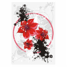 3 Pretty Flowers - Colour Acrylic Cut Out