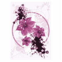 3 Pretty Flowers - Pink Cut Outs