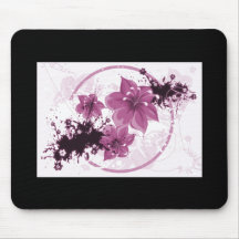 3 Pretty Flowers - Pink Mousepads