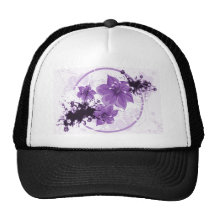 3 Pretty Flowers - Purple Hats