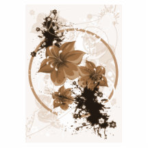 3 Pretty Flowers - Sepia Photo Sculptures