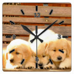 3 Puppies Clock (With Numbers)