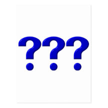 3 Question Marks Post Cards