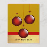 3 Red Ornaments Personalized Flyer