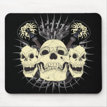 3 Skull Guitars Mouse Pads