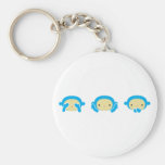 3 Wise Monkeys Keychains