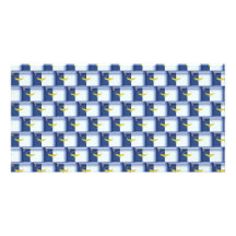 3D Azores flag pattern Picture Card