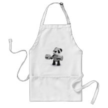 3d Baby Panda Weightlifter Apron