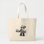 3d Baby Panda Weightlifter Bags