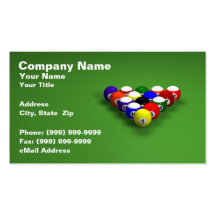 3D Billiard Balls Business Card