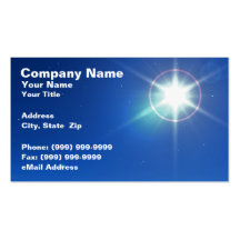 3D Bright Star Against Evening Sky Business Cards