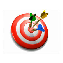 3D Darts BullsEYE Postcard