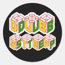3D Dubstep shirt Round Sticker