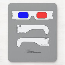 3D glasses mousepad