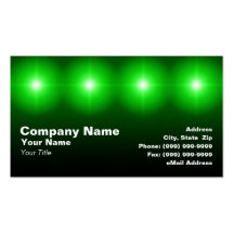 3D Green Lights Business Card Templates