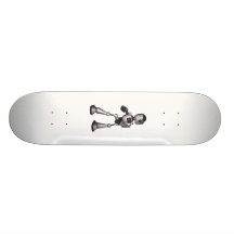 ♪♫♪ 3D Halftone Sci-Fi Robot Guy Dancing Skateboard Deck