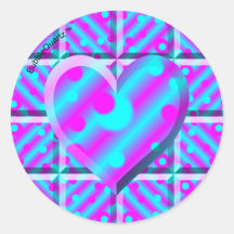3D heart stickers
