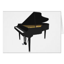 3D Model: Black Grand Piano: Cards
