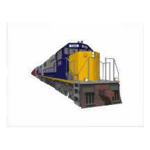 3D Model: Freight Train: Railroad: Post Cards