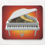 3D Model: White Grand Piano: Mouse Mats